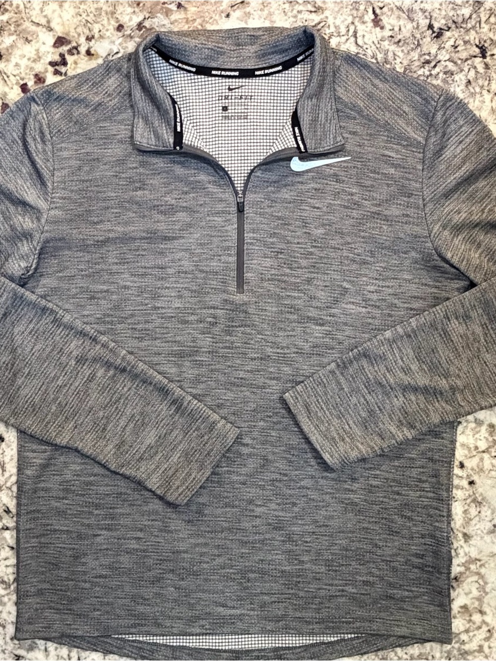 Nike Men’s S Heather Gray Quarter-Zip Pullover - Picture 2 of 8
